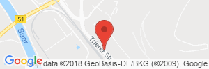 Position der Autogas-Tankstelle: Tankstelle Weißen-Fels in 66663, Merzig