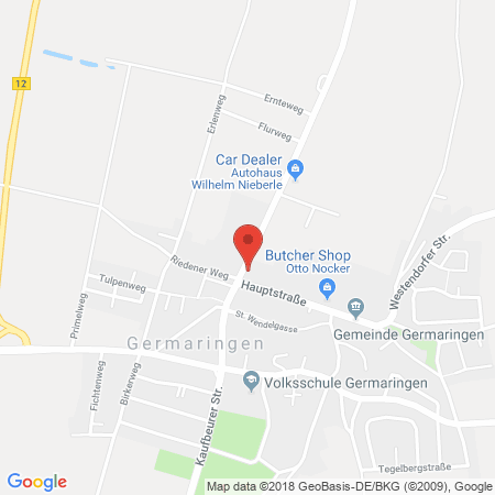 Standort der Tankstelle: Pinoil Tankstelle in 87656, Germaringen