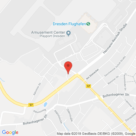 Position der Autogas-Tankstelle: Agip-Tankstelle in 01109, Dresden-Klotzsche
