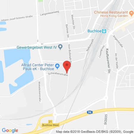 Position der Autogas-Tankstelle: Baywa Tankstelle  Buchloe  in 86807, Buchloe